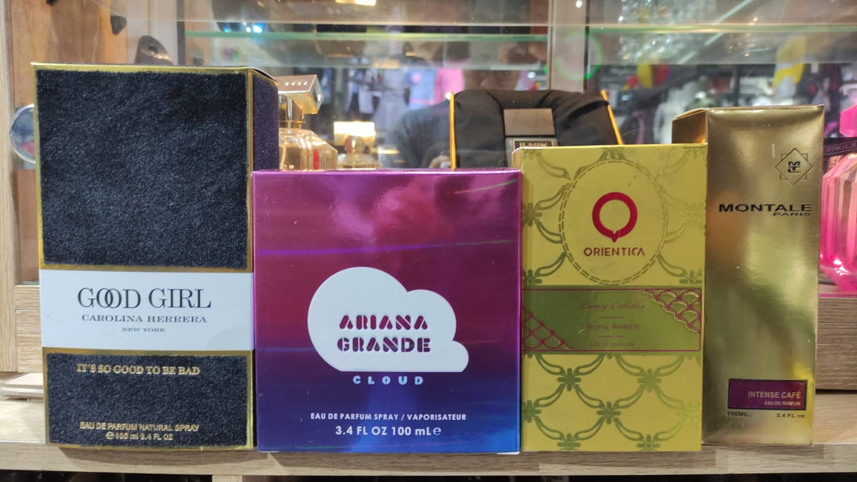 COMBO [Good Girl | Cloud Ariana Grande | Montale Coffee Intense | Orientica Royal Amber] [COMPRE 2 LLEVA 4]